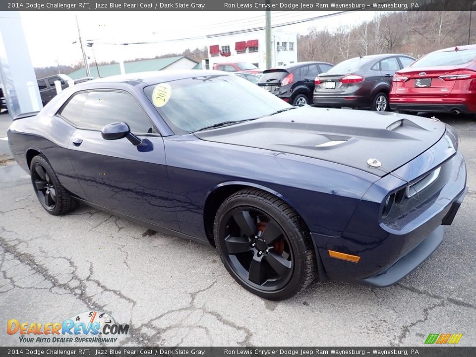 2014 Dodge Challenger R/T Jazz Blue Pearl Coat / Dark Slate Gray Photo #8