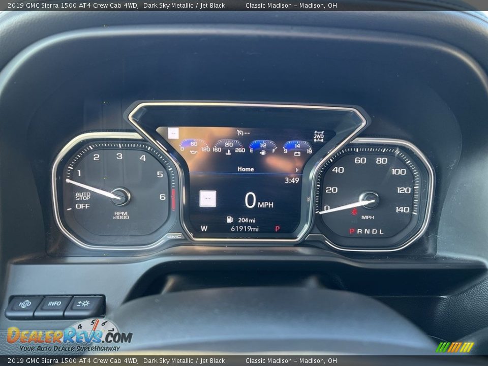 2019 GMC Sierra 1500 AT4 Crew Cab 4WD Dark Sky Metallic / Jet Black Photo #9