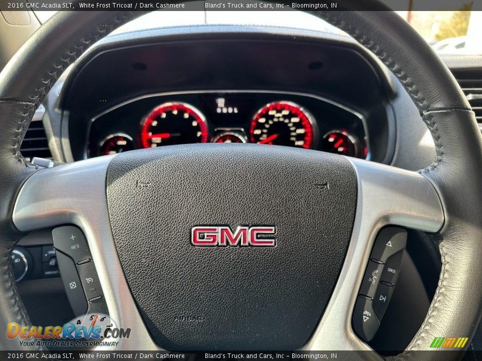 2016 GMC Acadia SLT White Frost Tricoat / Dark Cashmere Photo #12