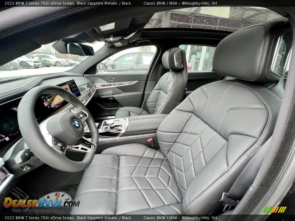 Black Interior - 2023 BMW 7 Series 760i xDrive Sedan Photo #5
