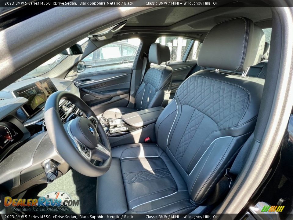 Black Interior - 2023 BMW 5 Series M550i xDrive Sedan Photo #4