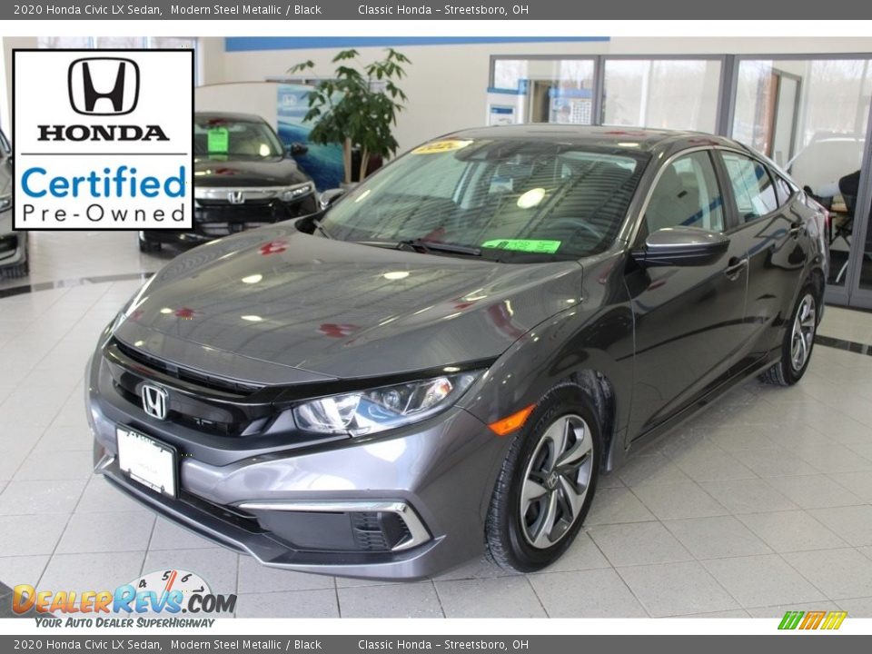 2020 Honda Civic LX Sedan Modern Steel Metallic / Black Photo #1