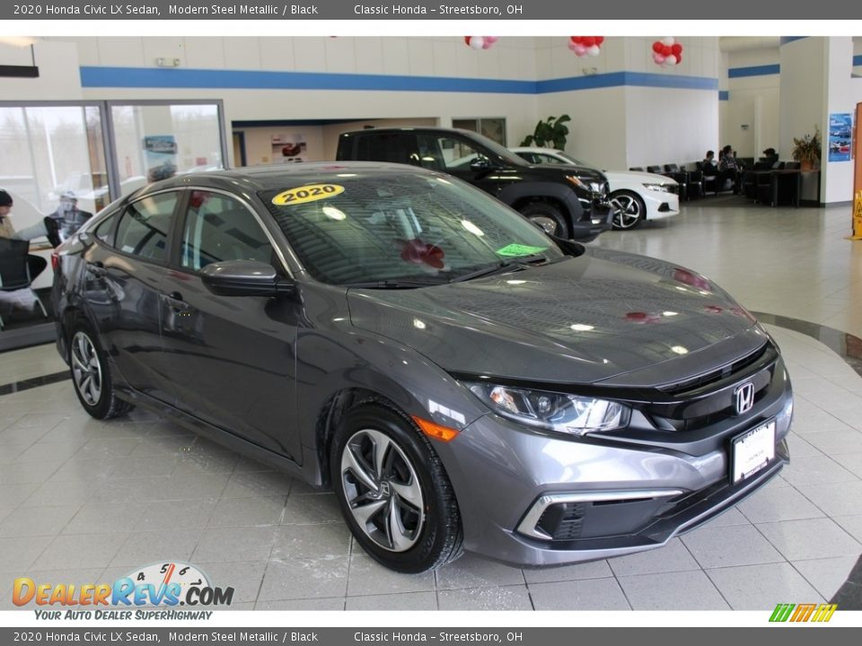 2020 Honda Civic LX Sedan Modern Steel Metallic / Black Photo #3