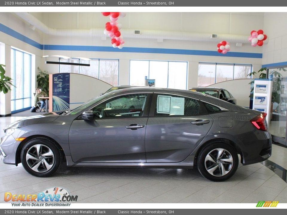 2020 Honda Civic LX Sedan Modern Steel Metallic / Black Photo #10