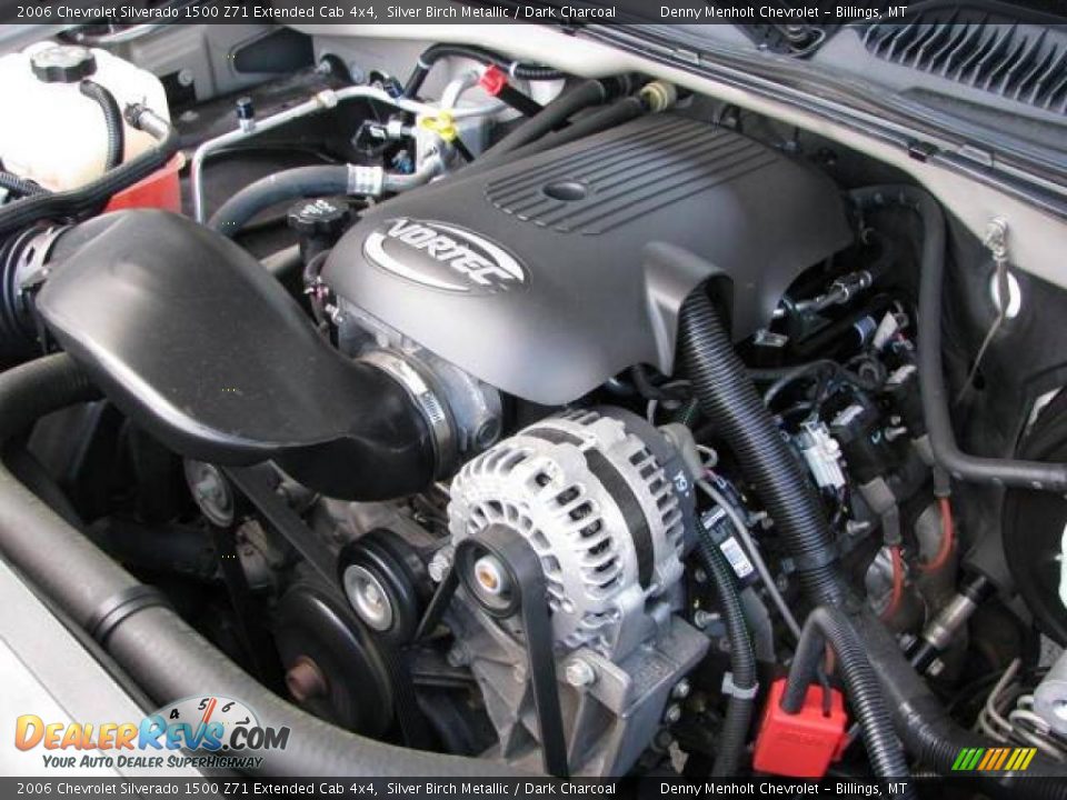2006 Chevrolet Silverado 1500 Z71 Extended Cab 4x4 Silver Birch Metallic / Dark Charcoal Photo #10
