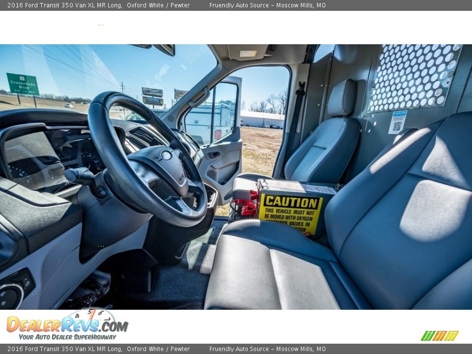 2016 Ford Transit 350 Van XL MR Long Oxford White / Pewter Photo #18