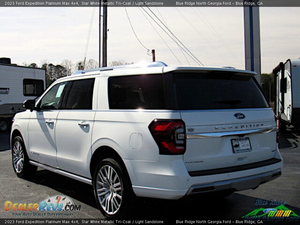 2023 Ford Expedition Platinum Max 4x4 Star White Metallic Tri-Coat / Light Sandstone Photo #3