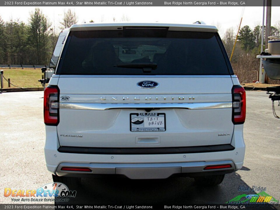 2023 Ford Expedition Platinum Max 4x4 Star White Metallic Tri-Coat / Light Sandstone Photo #4