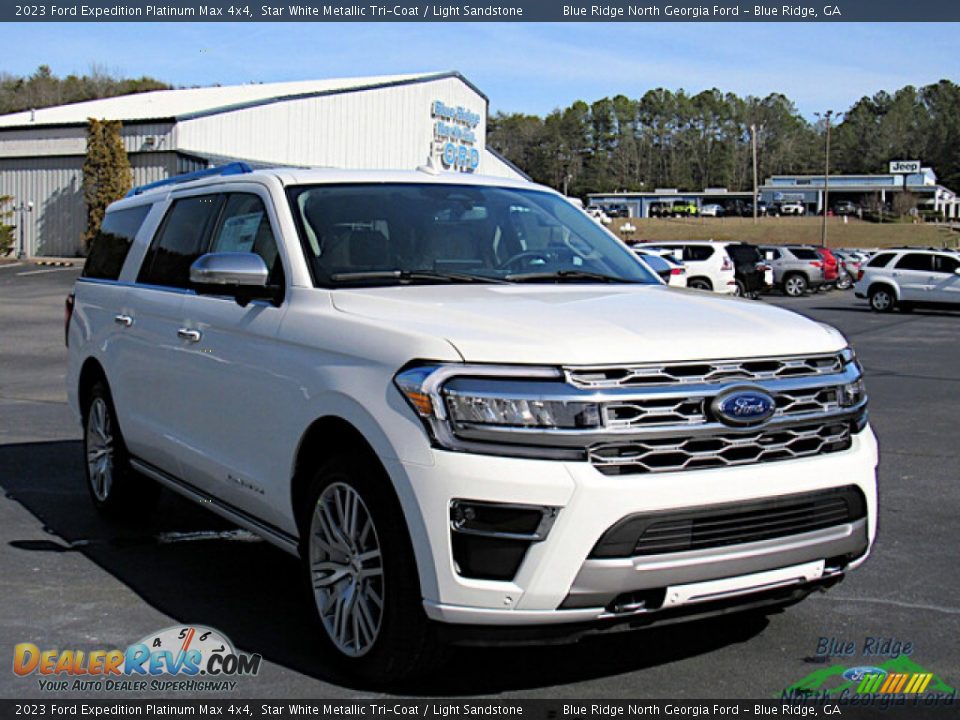 2023 Ford Expedition Platinum Max 4x4 Star White Metallic Tri-Coat / Light Sandstone Photo #7