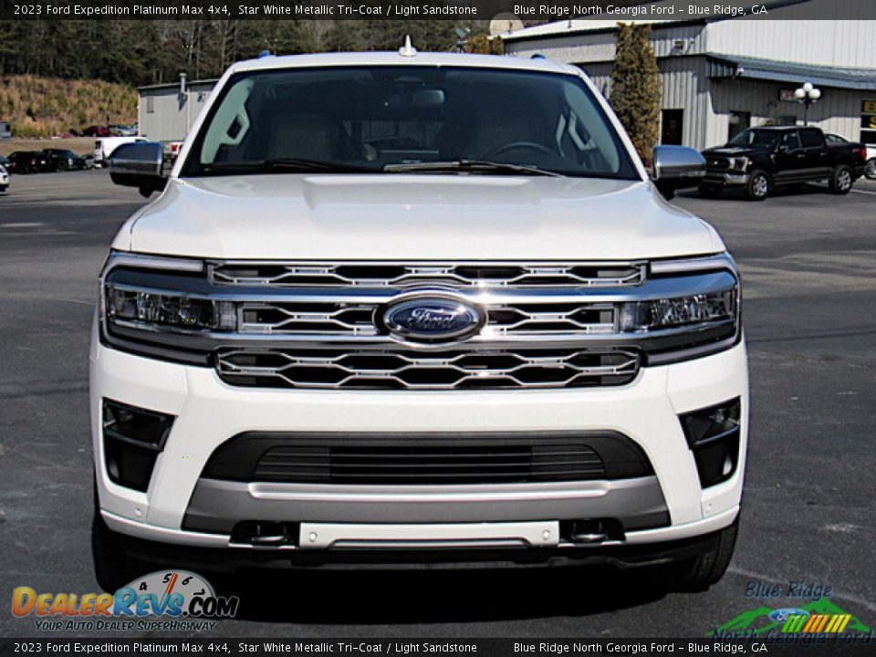 2023 Ford Expedition Platinum Max 4x4 Star White Metallic Tri-Coat / Light Sandstone Photo #8