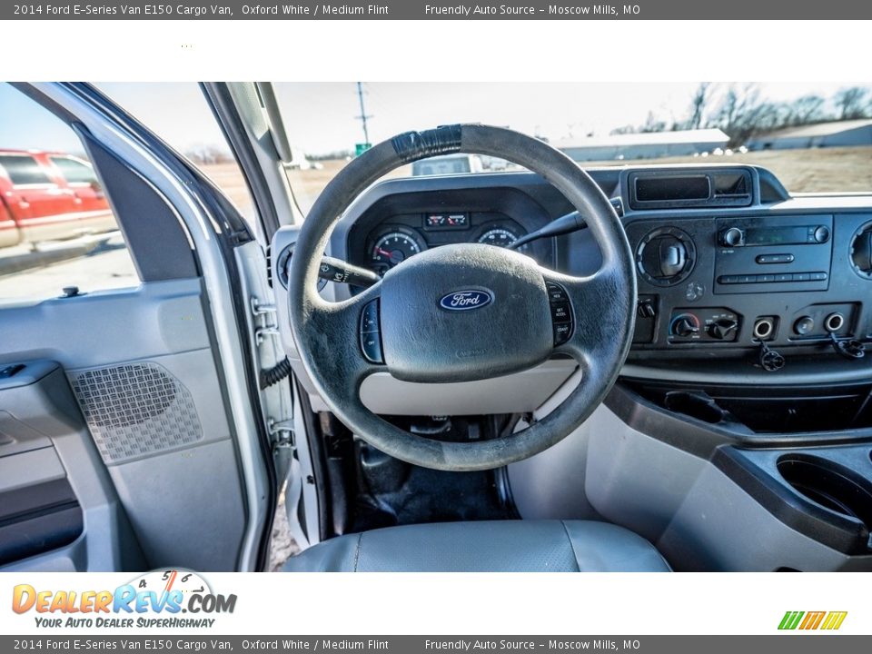 2014 Ford E-Series Van E150 Cargo Van Oxford White / Medium Flint Photo #28