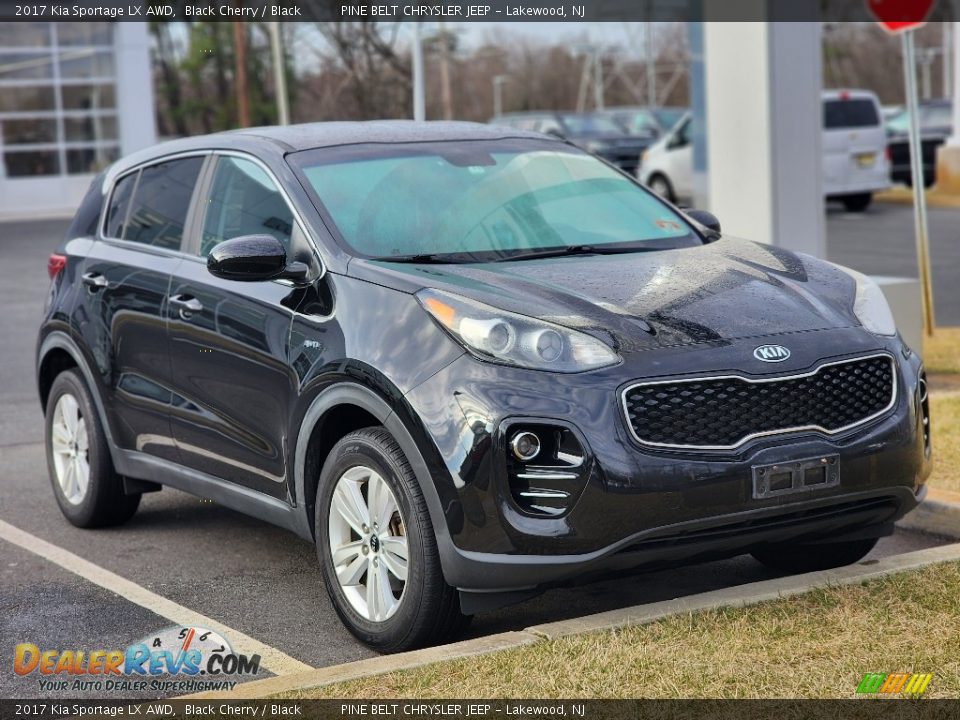 2017 Kia Sportage LX AWD Black Cherry / Black Photo #3