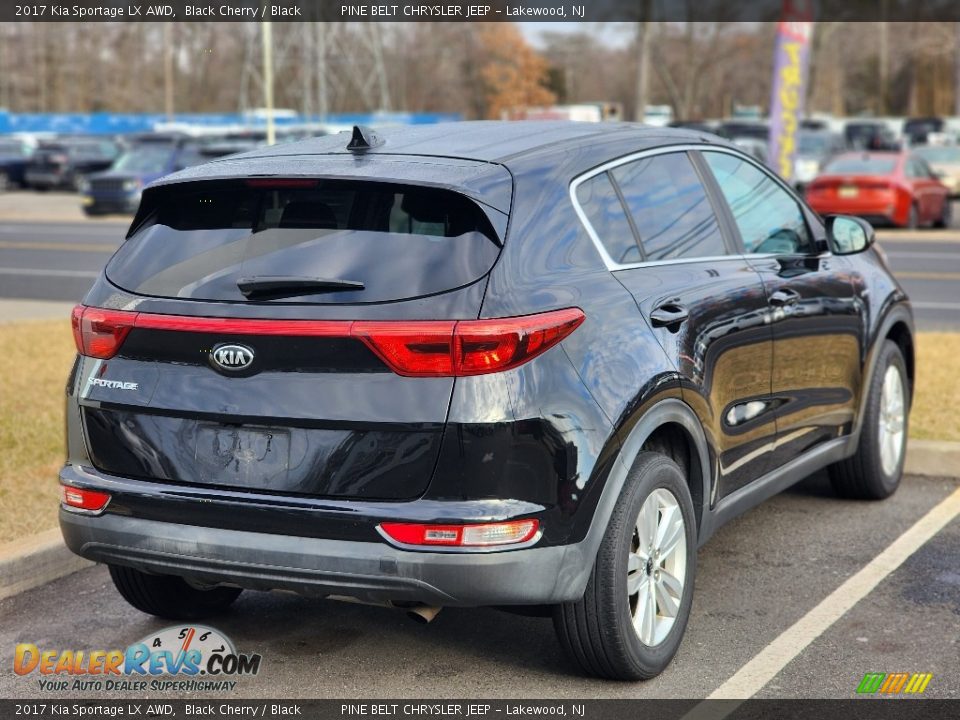 2017 Kia Sportage LX AWD Black Cherry / Black Photo #6