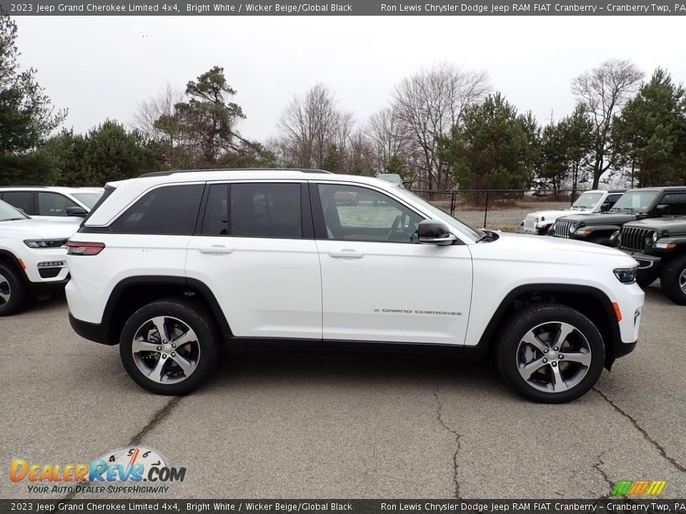 2023 Jeep Grand Cherokee Limited 4x4 Bright White / Wicker Beige/Global Black Photo #6