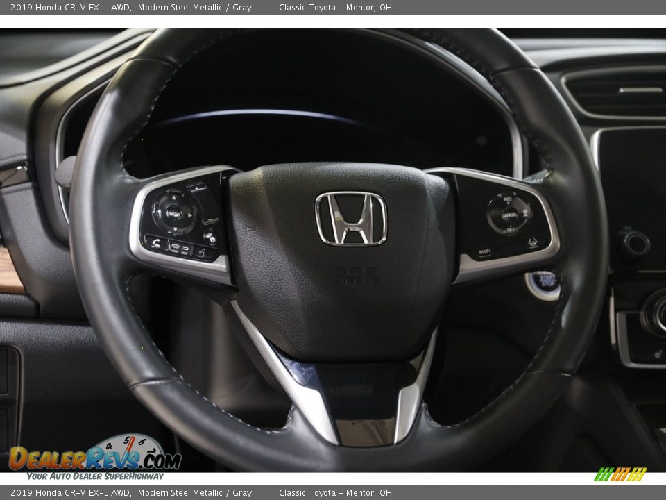 2019 Honda CR-V EX-L AWD Modern Steel Metallic / Gray Photo #7