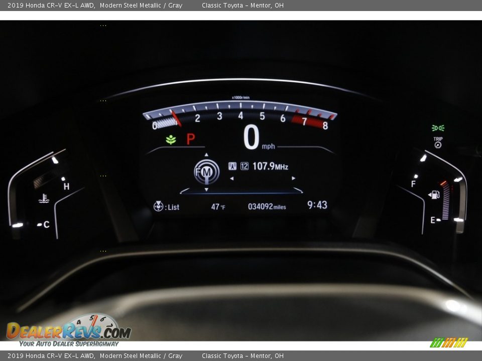 2019 Honda CR-V EX-L AWD Modern Steel Metallic / Gray Photo #8
