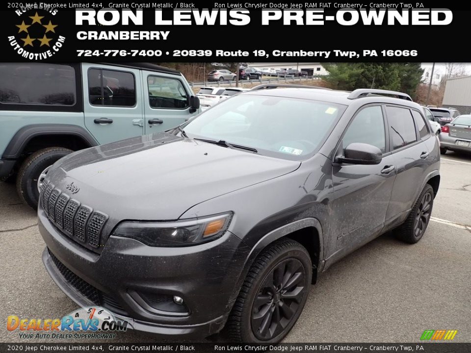 2020 Jeep Cherokee Limited 4x4 Granite Crystal Metallic / Black Photo #1