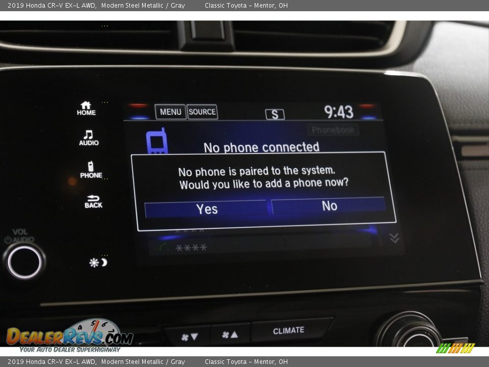 2019 Honda CR-V EX-L AWD Modern Steel Metallic / Gray Photo #11