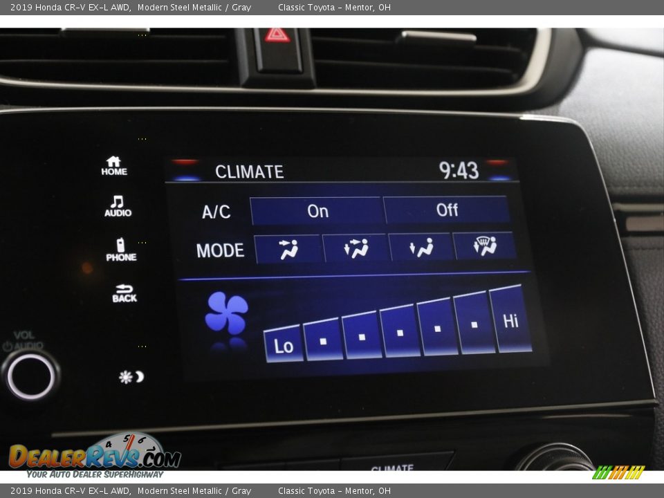 2019 Honda CR-V EX-L AWD Modern Steel Metallic / Gray Photo #12