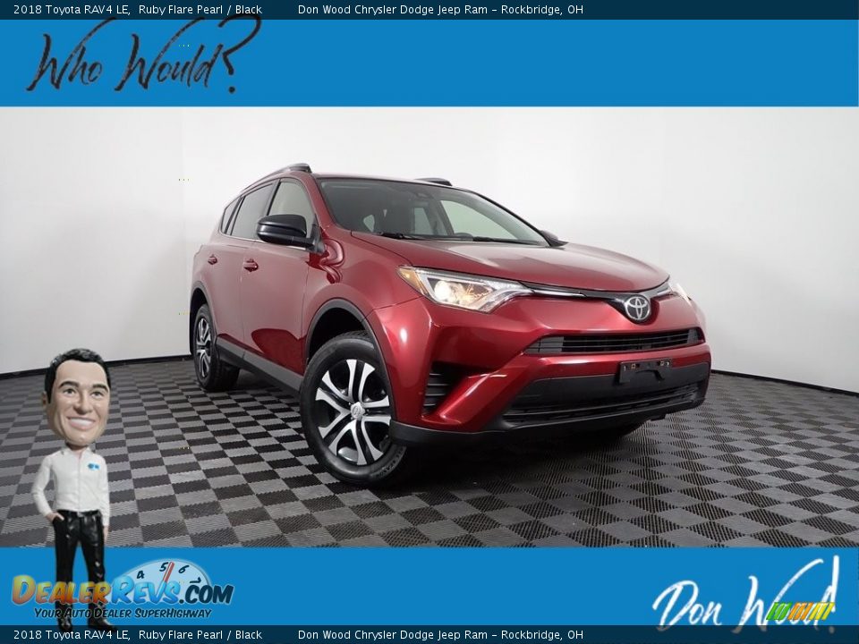2018 Toyota RAV4 LE Ruby Flare Pearl / Black Photo #1