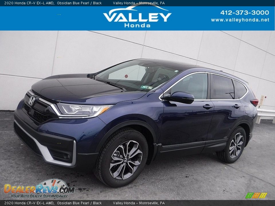 2020 Honda CR-V EX-L AWD Obsidian Blue Pearl / Black Photo #1