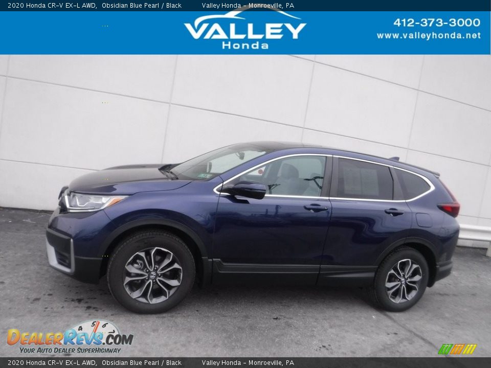 2020 Honda CR-V EX-L AWD Obsidian Blue Pearl / Black Photo #2