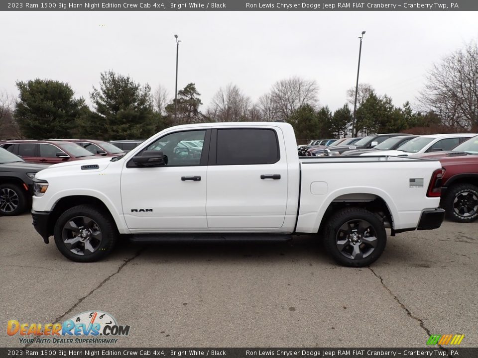 2023 Ram 1500 Big Horn Night Edition Crew Cab 4x4 Bright White / Black Photo #2