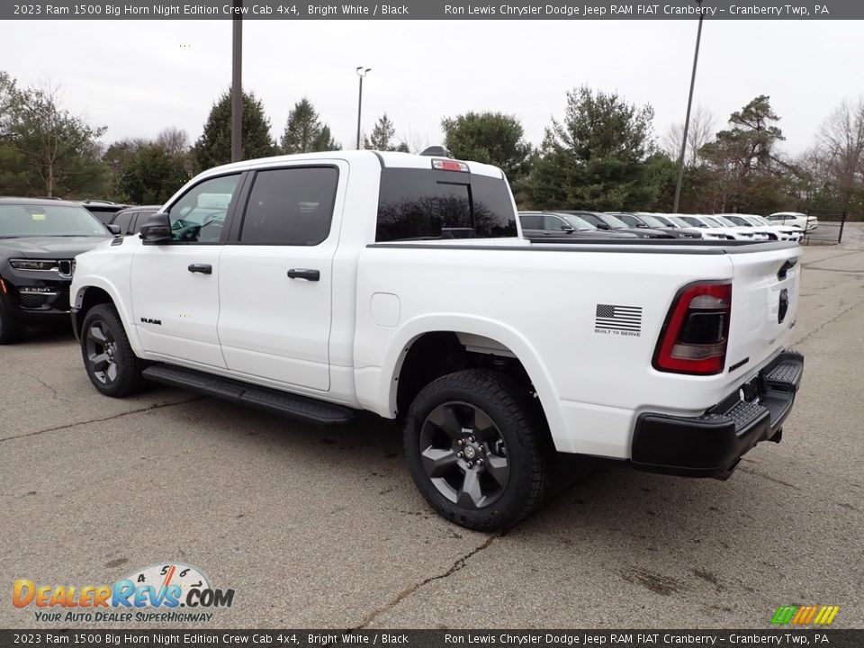 2023 Ram 1500 Big Horn Night Edition Crew Cab 4x4 Bright White / Black Photo #3