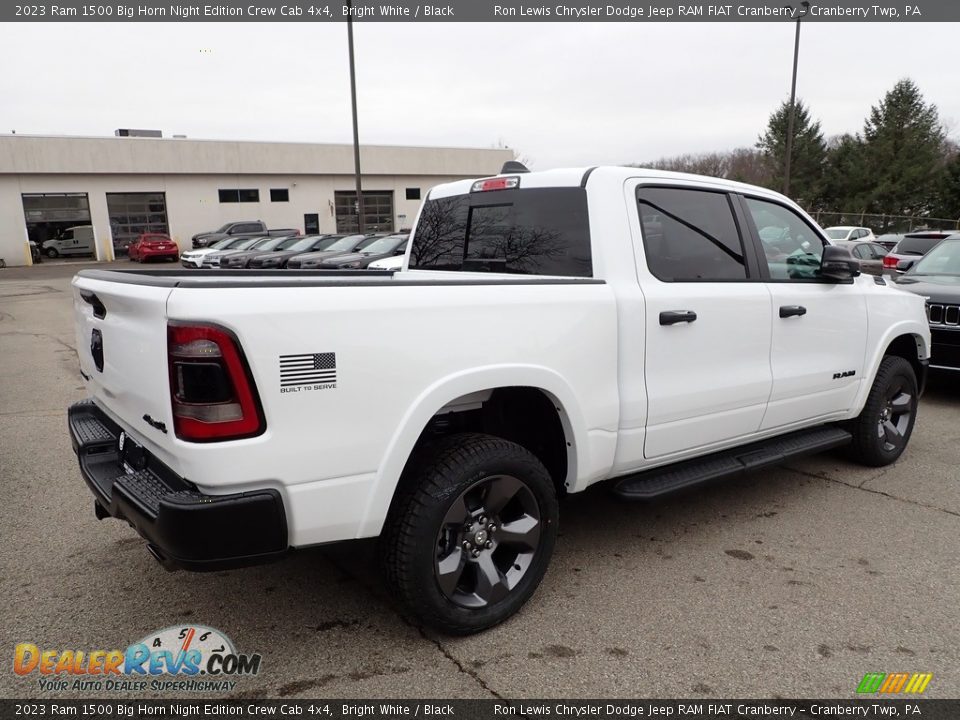 2023 Ram 1500 Big Horn Night Edition Crew Cab 4x4 Bright White / Black Photo #5