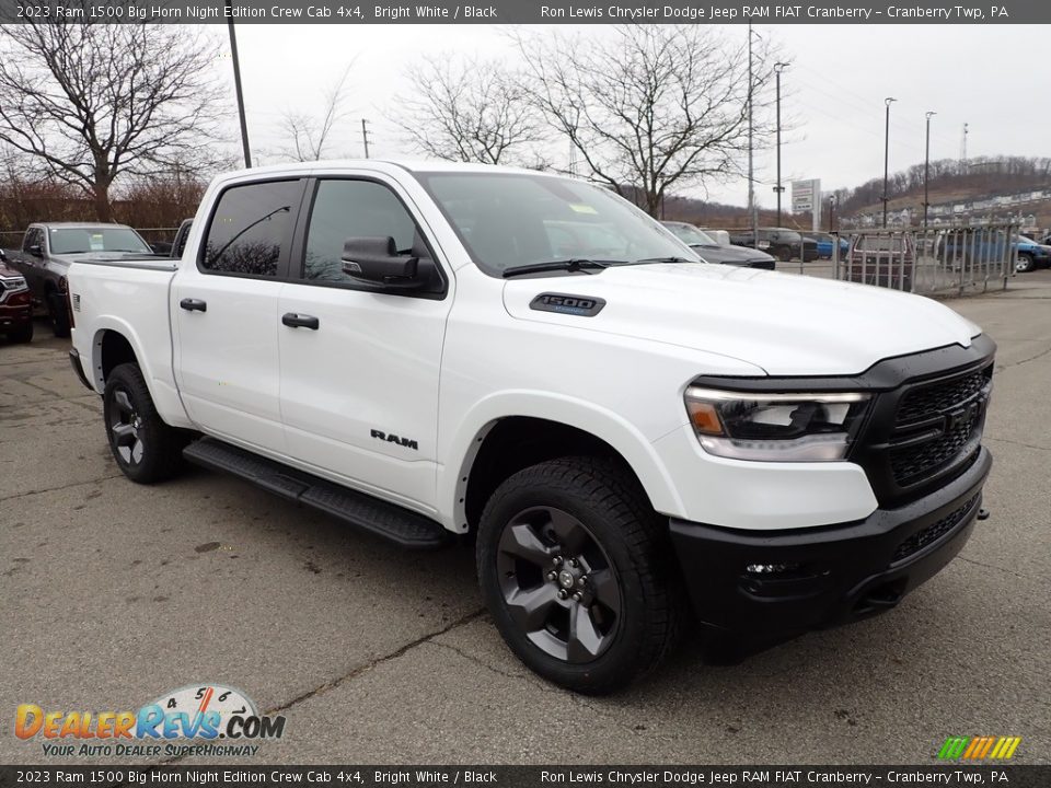 2023 Ram 1500 Big Horn Night Edition Crew Cab 4x4 Bright White / Black Photo #7