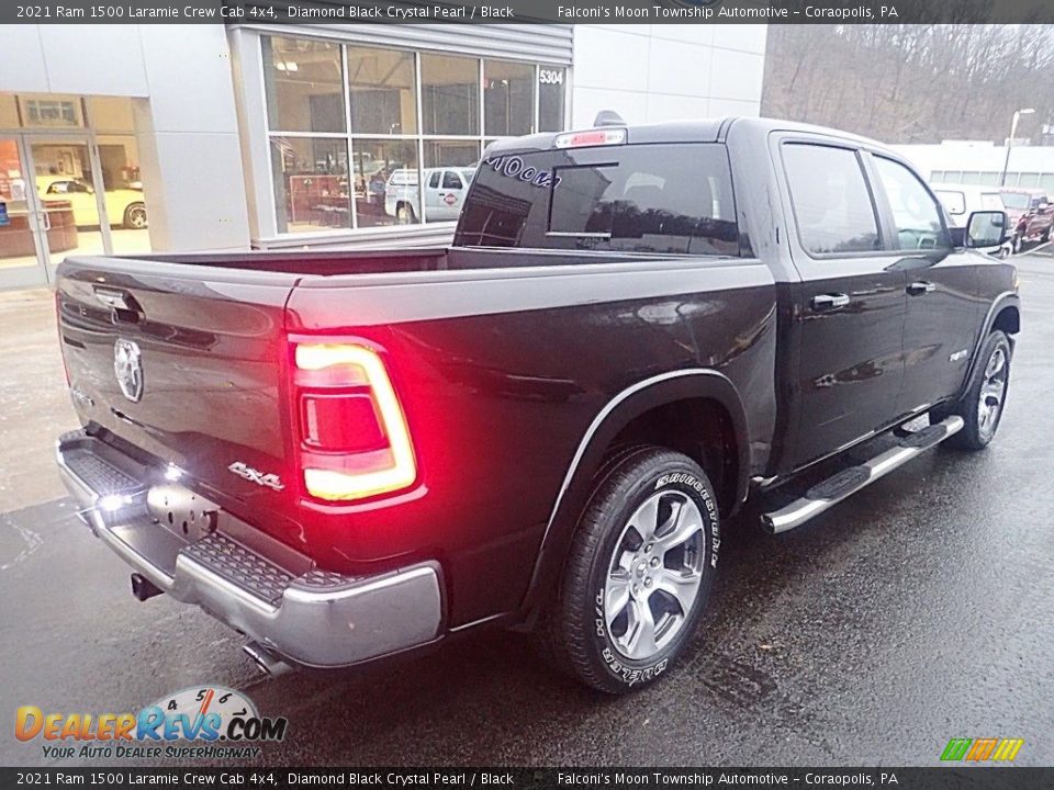2021 Ram 1500 Laramie Crew Cab 4x4 Diamond Black Crystal Pearl / Black Photo #2