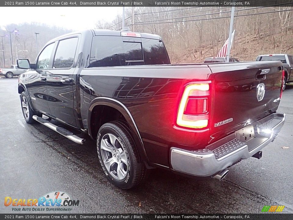 2021 Ram 1500 Laramie Crew Cab 4x4 Diamond Black Crystal Pearl / Black Photo #4