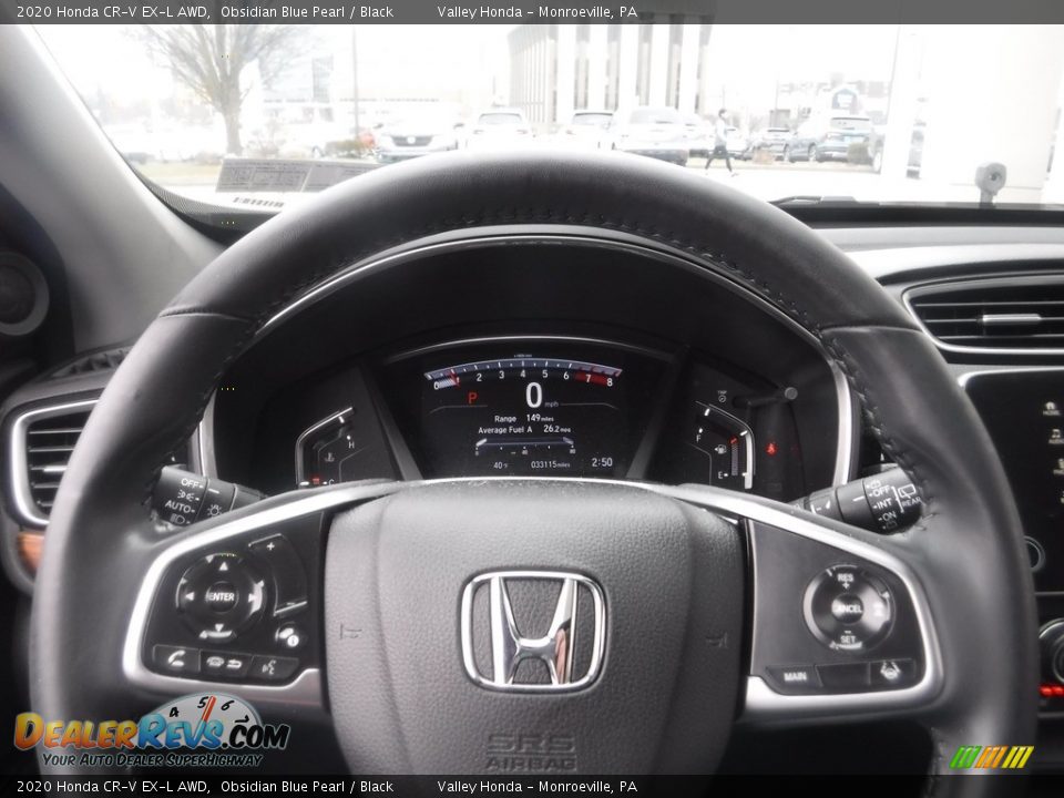 2020 Honda CR-V EX-L AWD Obsidian Blue Pearl / Black Photo #26