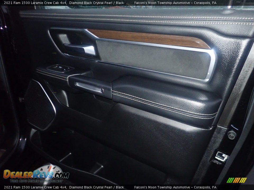 2021 Ram 1500 Laramie Crew Cab 4x4 Diamond Black Crystal Pearl / Black Photo #14