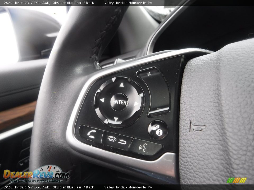 2020 Honda CR-V EX-L AWD Obsidian Blue Pearl / Black Photo #27