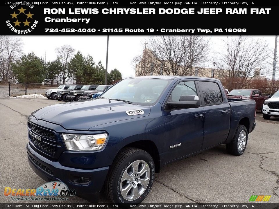 2023 Ram 1500 Big Horn Crew Cab 4x4 Patriot Blue Pearl / Black Photo #1