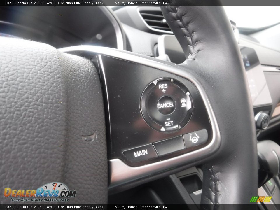 2020 Honda CR-V EX-L AWD Obsidian Blue Pearl / Black Photo #28