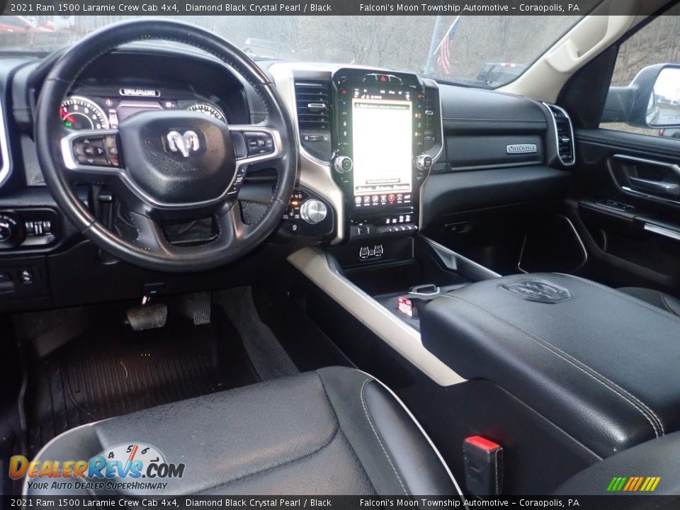 2021 Ram 1500 Laramie Crew Cab 4x4 Diamond Black Crystal Pearl / Black Photo #18