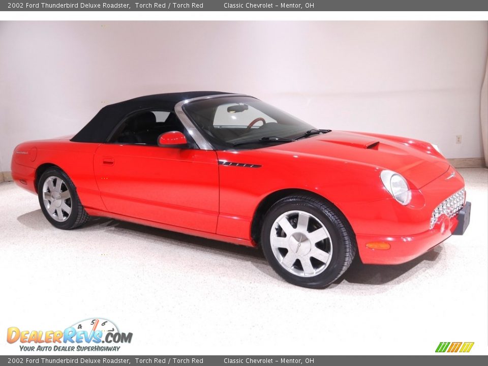 2002 Ford Thunderbird Deluxe Roadster Torch Red / Torch Red Photo #2