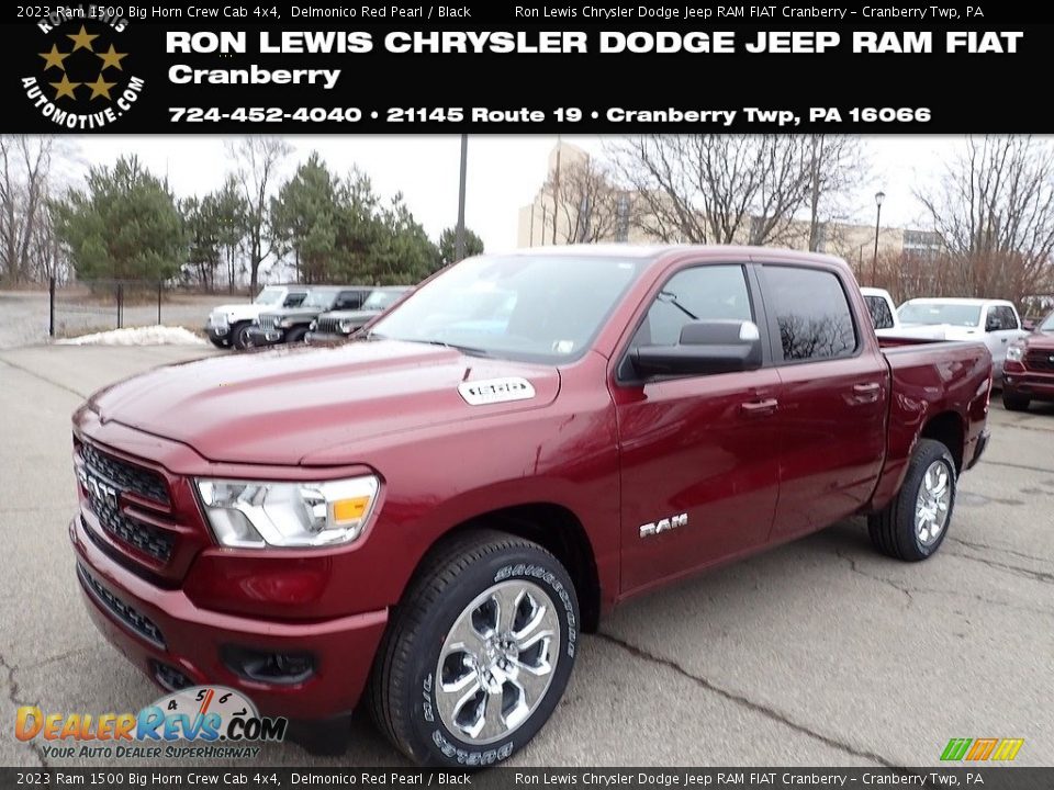 2023 Ram 1500 Big Horn Crew Cab 4x4 Delmonico Red Pearl / Black Photo #1