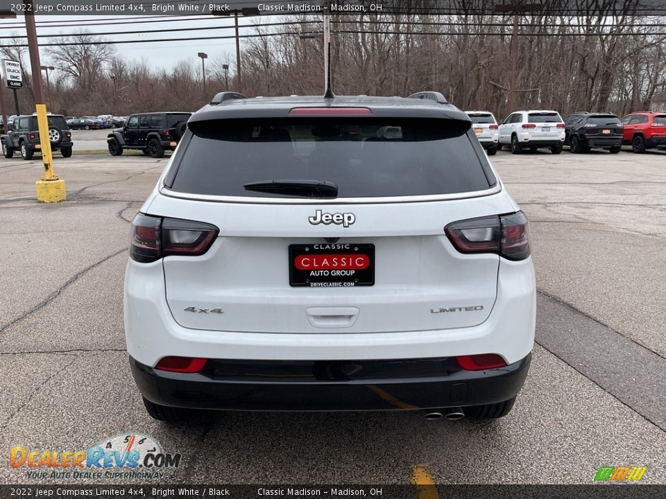 2022 Jeep Compass Limited 4x4 Bright White / Black Photo #6