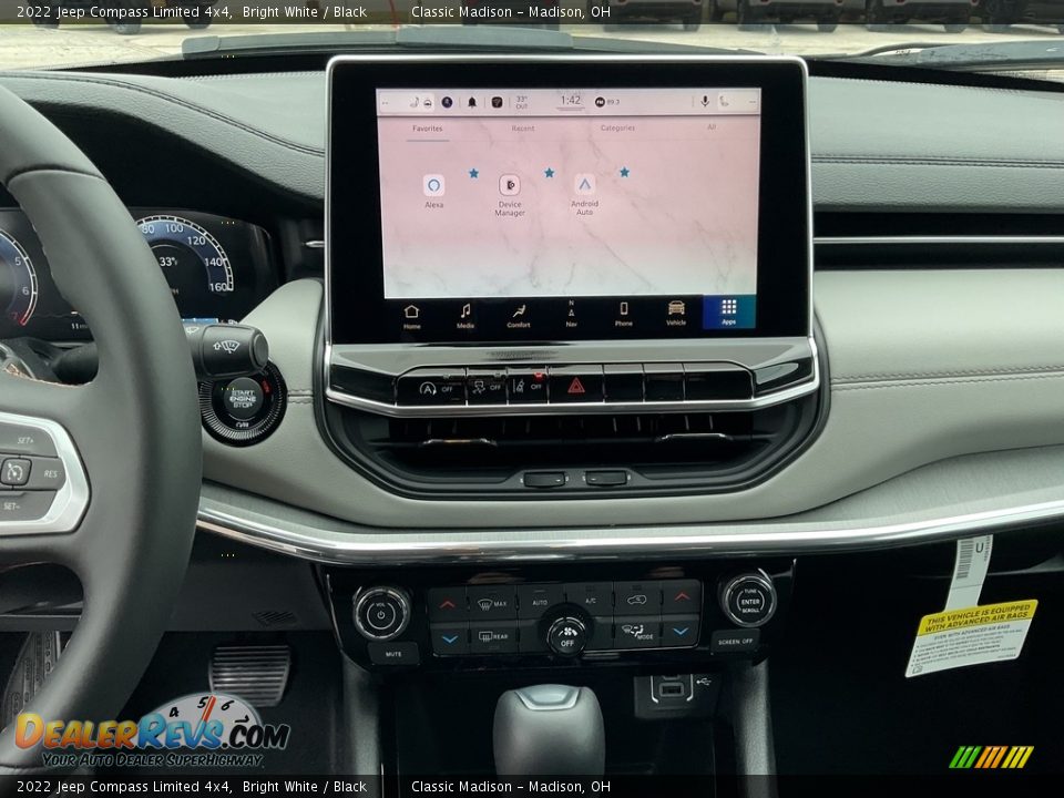 2022 Jeep Compass Limited 4x4 Bright White / Black Photo #12