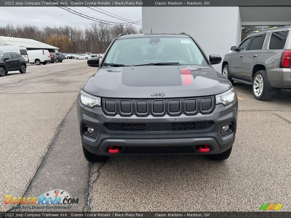 2022 Jeep Compass Trailhawk 4x4 Granite Crystal Metallic / Black/Ruby Red Photo #2