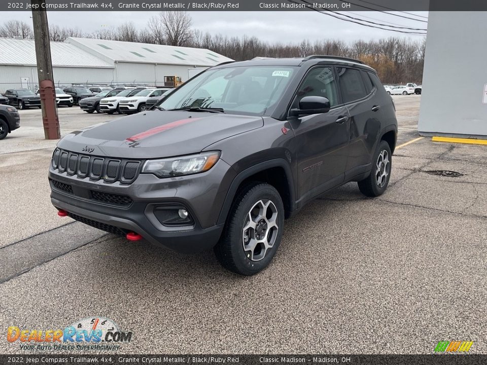 2022 Jeep Compass Trailhawk 4x4 Granite Crystal Metallic / Black/Ruby Red Photo #3