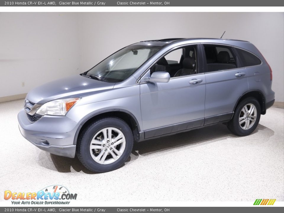 2010 Honda CR-V EX-L AWD Glacier Blue Metallic / Gray Photo #3