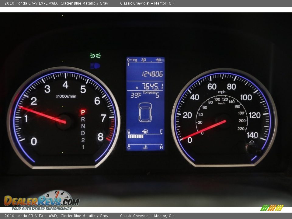 2010 Honda CR-V EX-L AWD Glacier Blue Metallic / Gray Photo #8