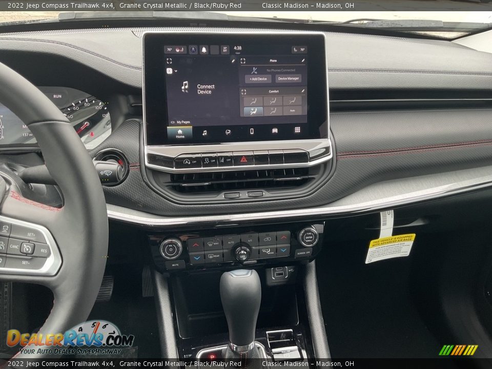 2022 Jeep Compass Trailhawk 4x4 Granite Crystal Metallic / Black/Ruby Red Photo #12
