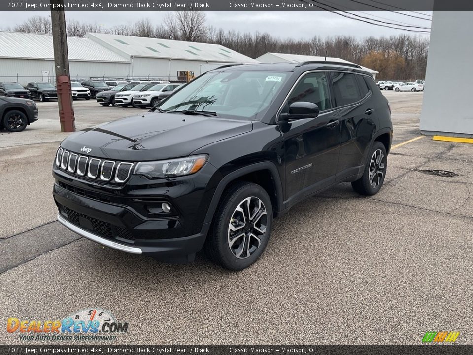 2022 Jeep Compass Limited 4x4 Diamond Black Crystal Pearl / Black Photo #3
