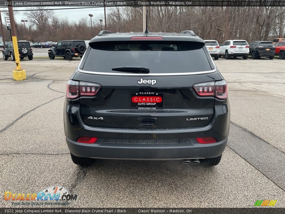2022 Jeep Compass Limited 4x4 Diamond Black Crystal Pearl / Black Photo #5