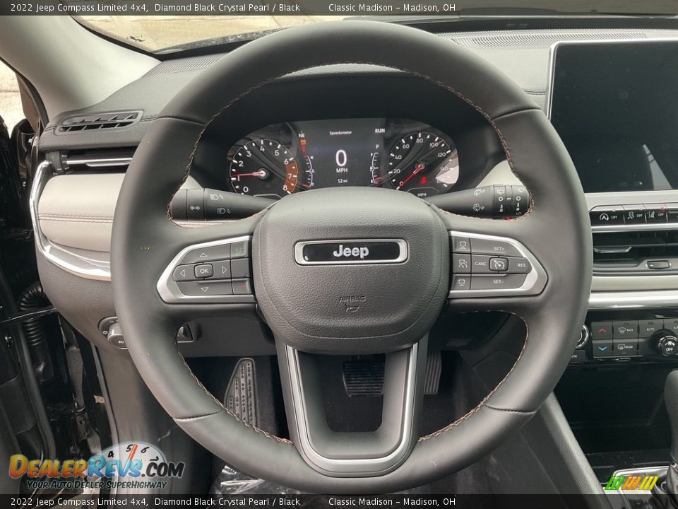2022 Jeep Compass Limited 4x4 Diamond Black Crystal Pearl / Black Photo #9